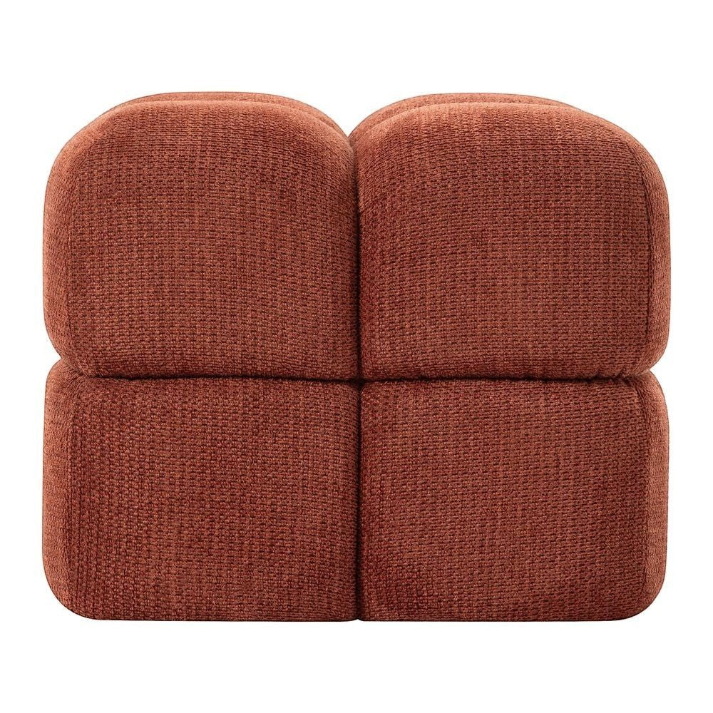 Pouf ZAGO STORE bordeaux en tissu texturé au design moderne et confortable pour le salon