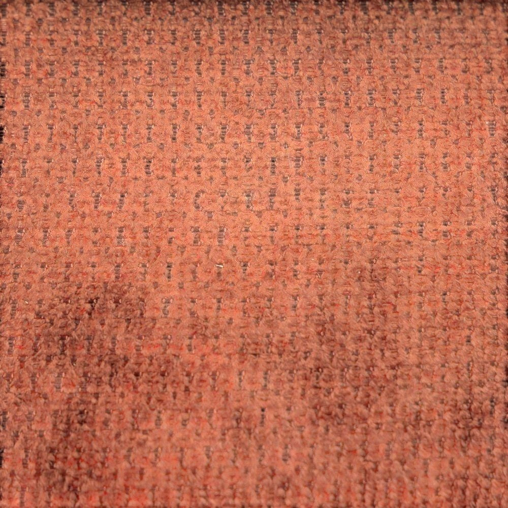 Gros plan sur le tissu texturé bordeaux du pouf ZAGO STORE en mélange polyester et nylon