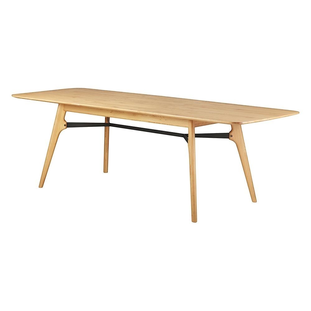 Table repas ZAGO STORE en chêne naturel avec pieds massifs et structure élégante pour salle à manger contemporaine