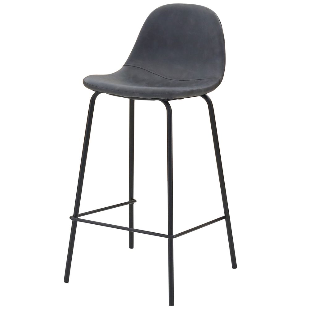 Chaise snack imitation cuir noir