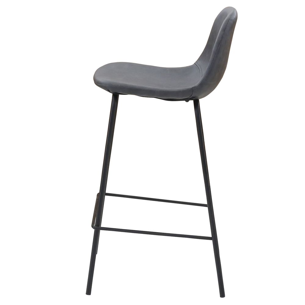 Chaise snack imitation cuir noir