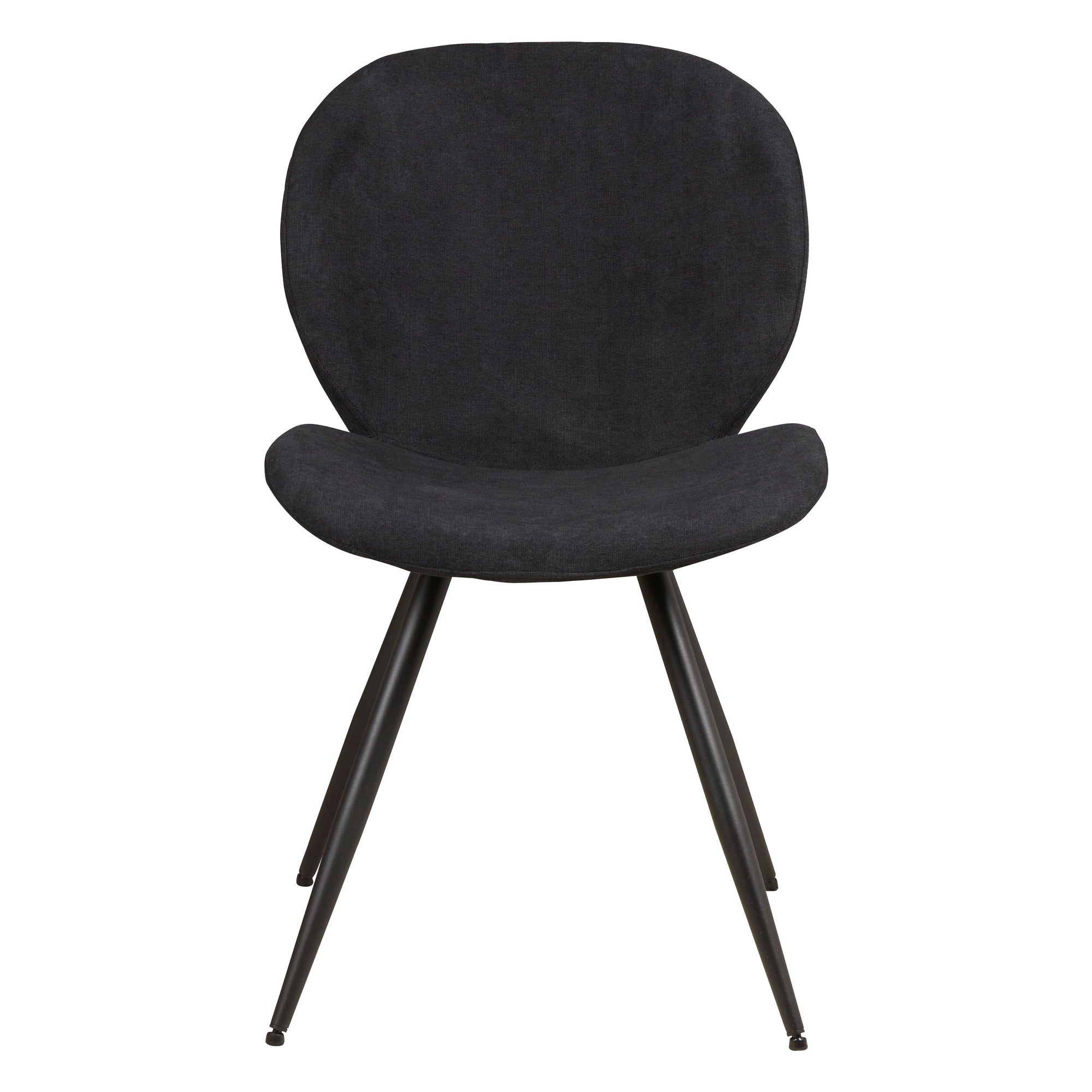Chaise repas tissu noir Zinia