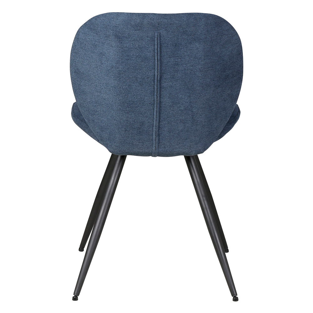 Chaise repas tissu bleu foncé Zinia