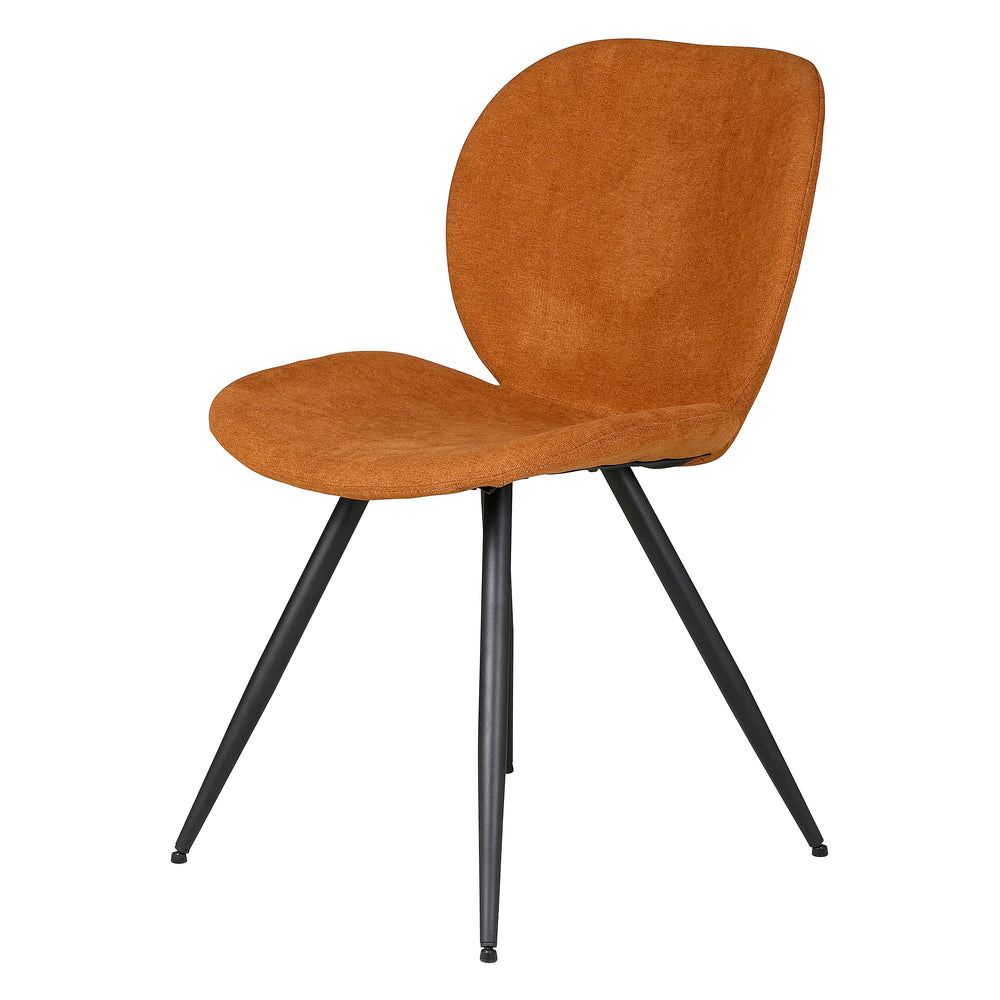 Chaise repas tissu rouille Zinia