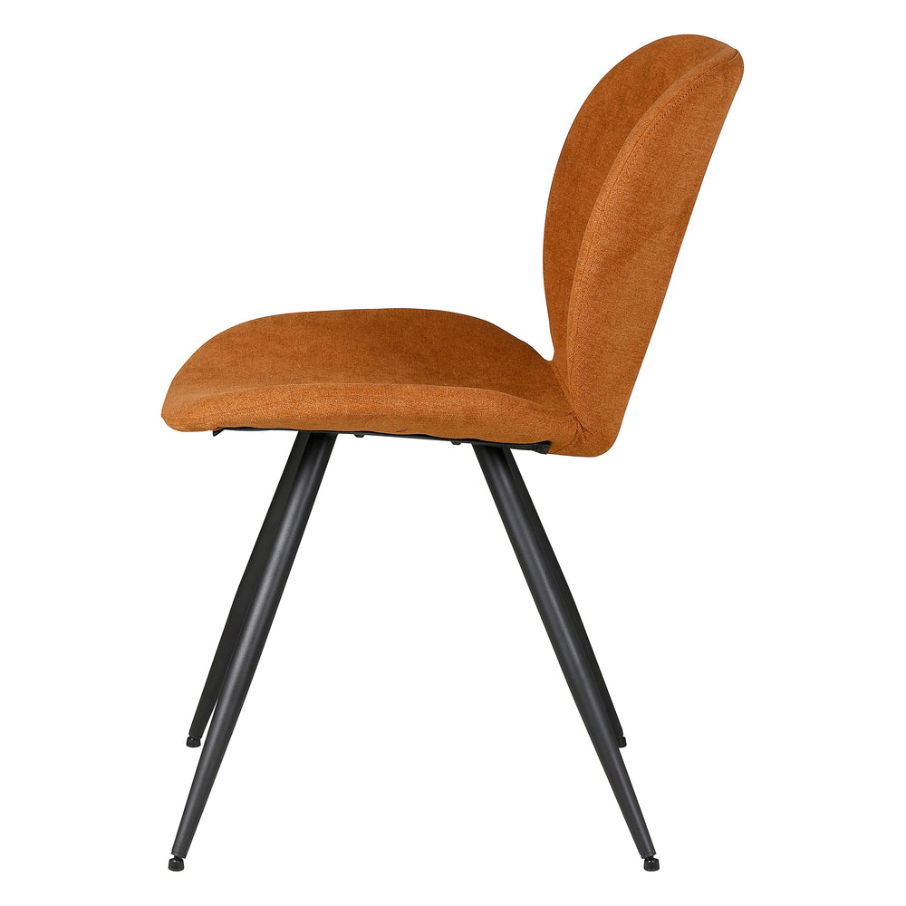 Chaise repas tissu rouille Zinia
