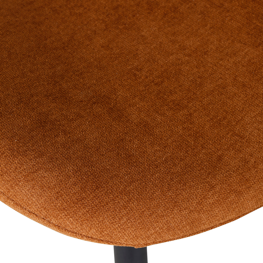 Chaise repas tissu rouille Zinia
