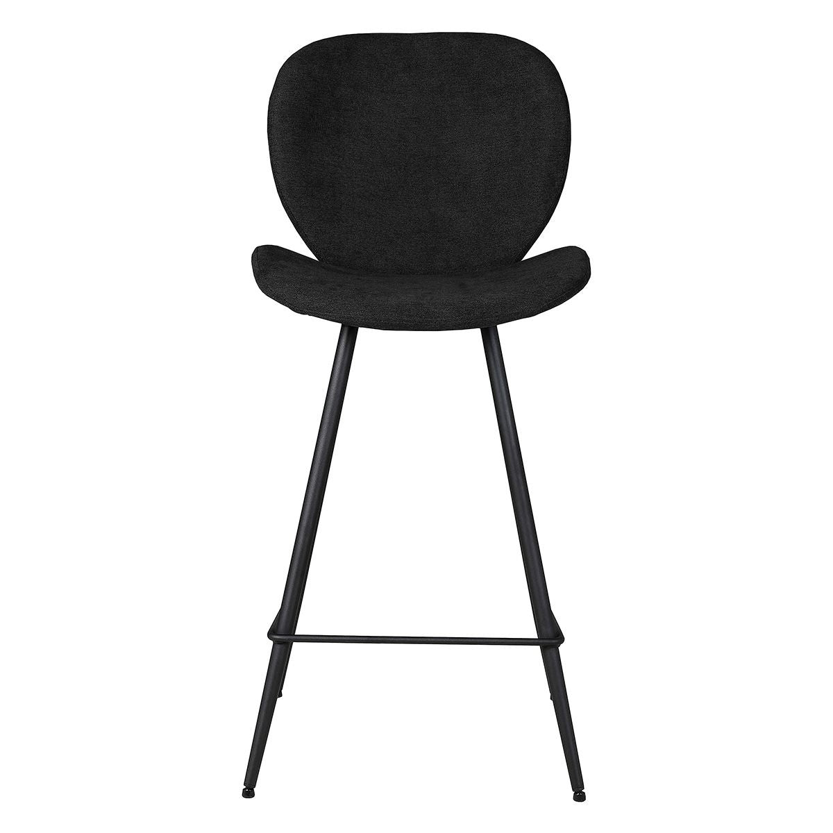 Chaise snack tissu noir h 65cm Zinia